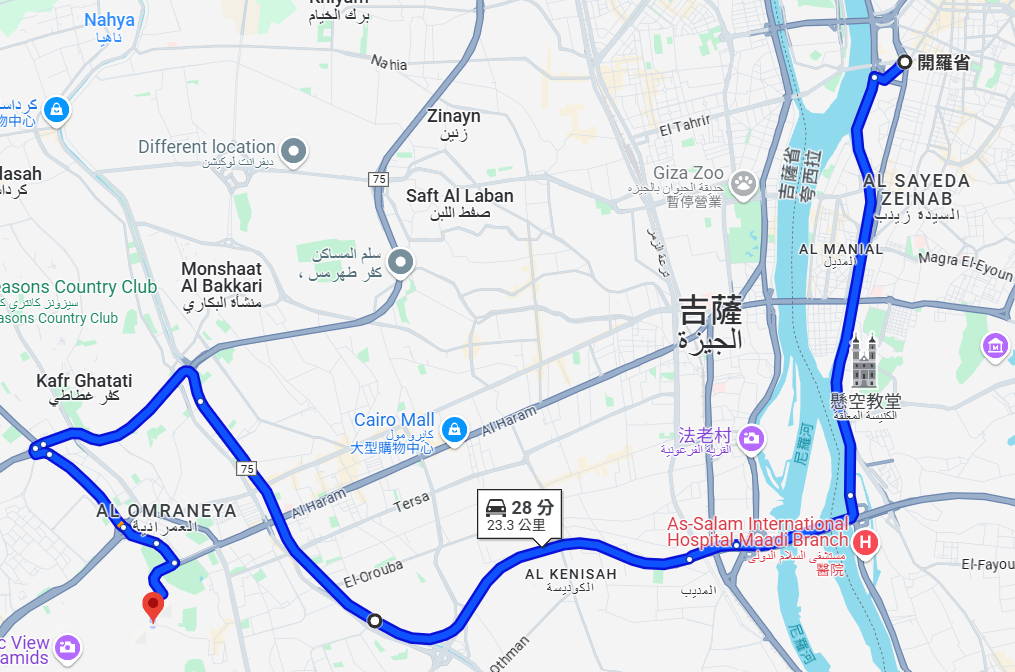吉薩金字塔地圖